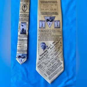 SILK Tie: Pearl Harbor motif, by Museum Artifacts